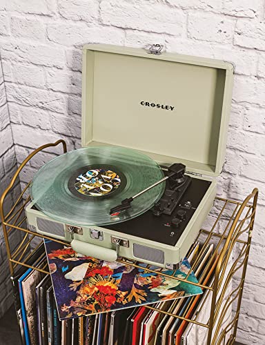Crosley CR8005F-MT Cruiser Plus - Tocadiscos de 3 velocidades, Bluetooth, Color Verde