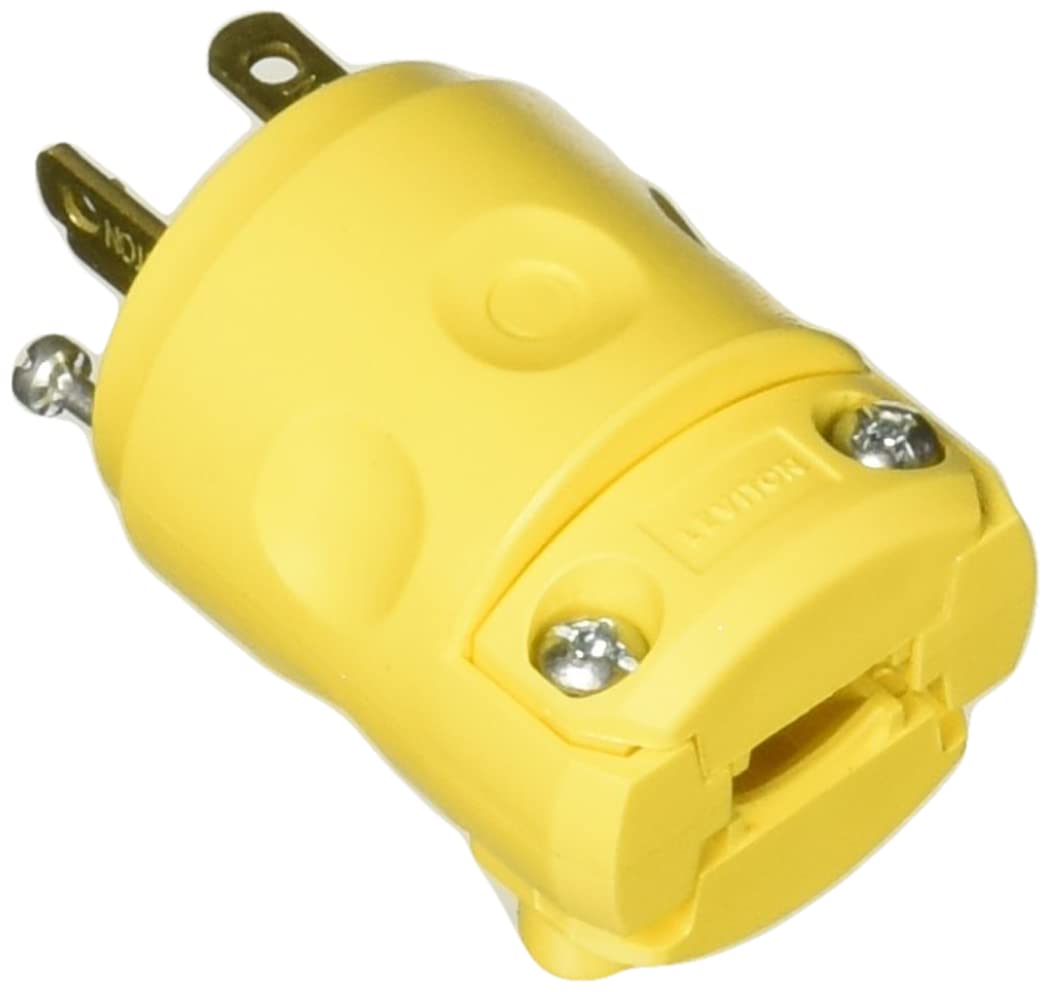 Leviton 620PV-000 Clavija de PVC, Grado Comercial, 20Amp, 250V, 2P, 3H, Nema 6-20P