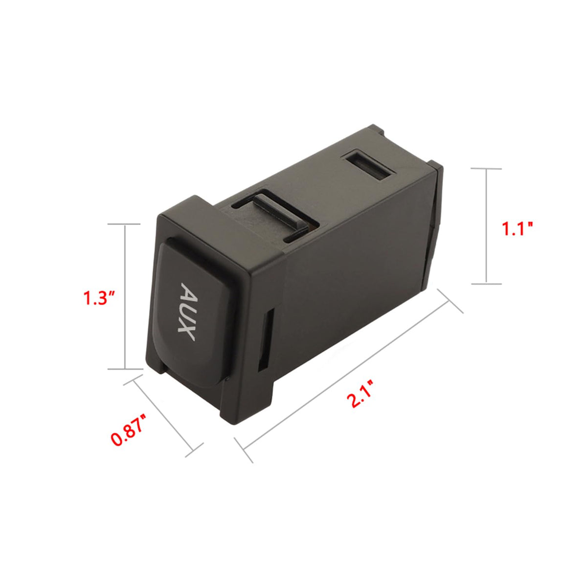 Adaptador Auxiliar YMHHefy 86190-02010 Negro Compatible con Toyota Corolla, Tundra, Tacoma, RAV4, Highlander, Avalon, Sequoia