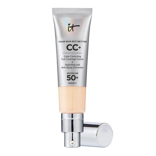 It Cosmetics CC+ Cream FPS 50 Light, base de maquillaje con FPS 50, 32 ml