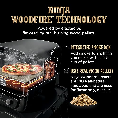 Horno de Pizza Exterior Ninja Rojo Terracota 8 en 1 con Tecnología Woodfire y Ahumador de Barbacoa