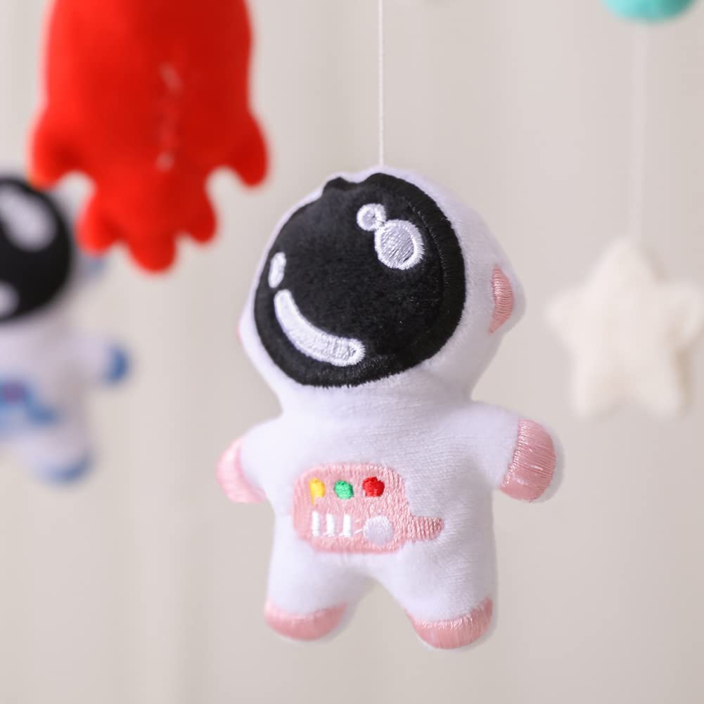 Eforcase Móvil para cuna Astronauta, Móvil de bebé para cuna, Decoración de guardería y techo, Baby shower, Cumpleaños, Navidad, Madera