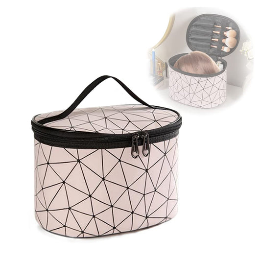 Caja de almacenamiento para pelucas, estuche de viaje, organizador de herramientas de maquillaje portátil para guardar postizos, accesorios para el cabello, 8,7" de largo x 5,7" de alto