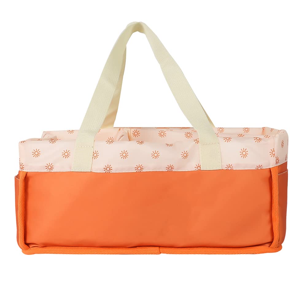 Organizador de pañales para bebé, cesta de almacenamiento portátil para pañales y toallitas de bebé, organizador de coche, regalo de guardería para recién nacidos