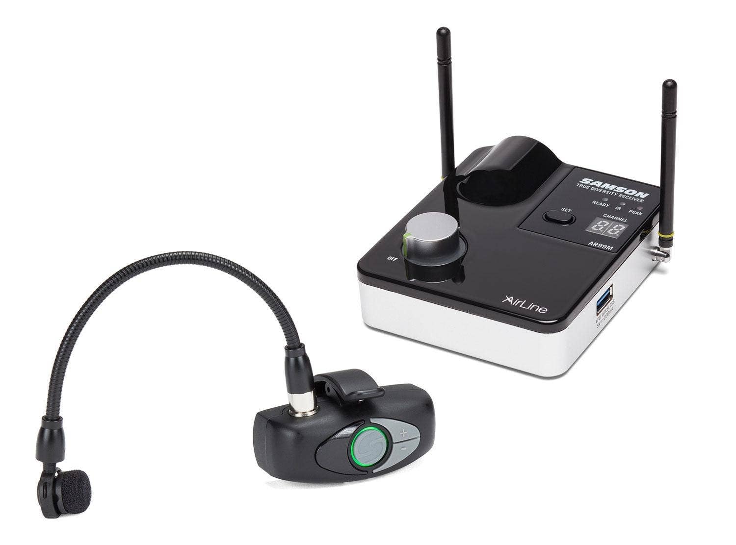 Sistema Inalámbrico UHF para Instrumentos de Viento Samson AWXm con Micro Transmisor