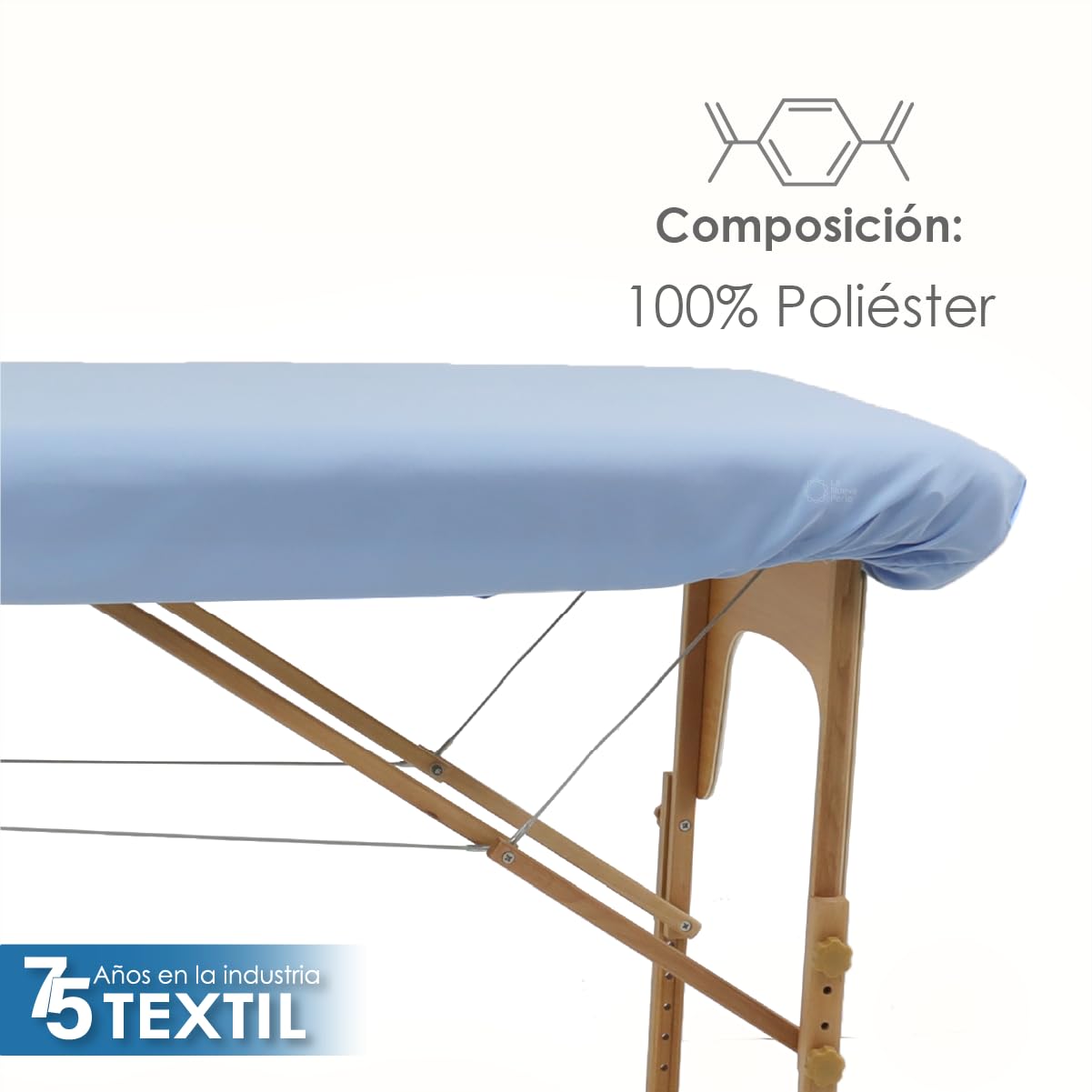 La Nueva Perla Juego Sabana Camilla Masaje Spa Exploracion Microfibra Color (Azul Cielo, 1 Juego (2 Piezas))