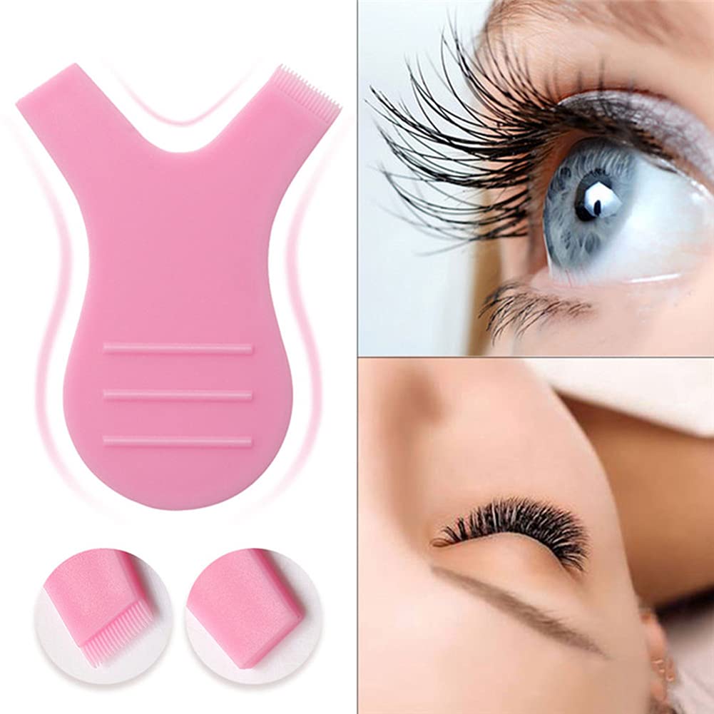SUKPSY Juego de extensión de injerto de pestañas en forma de Y, cepillo de pestañas permanente, almohadilla de silicona, cepillo de elevación de pestañas, multifunción, espejo de control para herramientas de maquillaje de pestañas