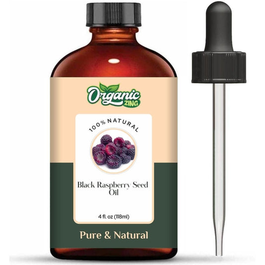 Organic Zing Black Raspberry Seed (Rubus Occidentalis) Oil | Pure & Natural Carrier Oil for Skincare and Hair Care - 118ml/3.99fl oz