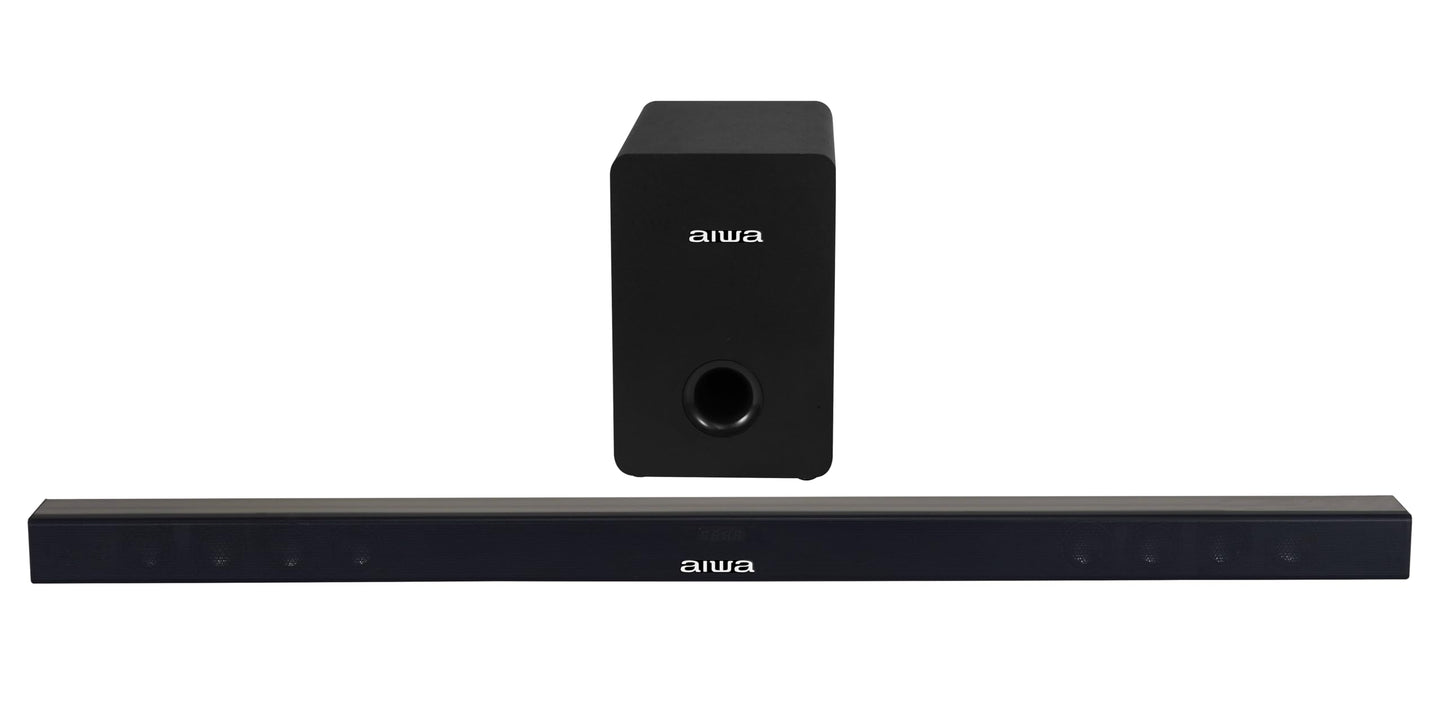 Aiwa Barra de Sonido con Subwoofer de 2.1 Canales Wireless 120W AWSBH1W-W