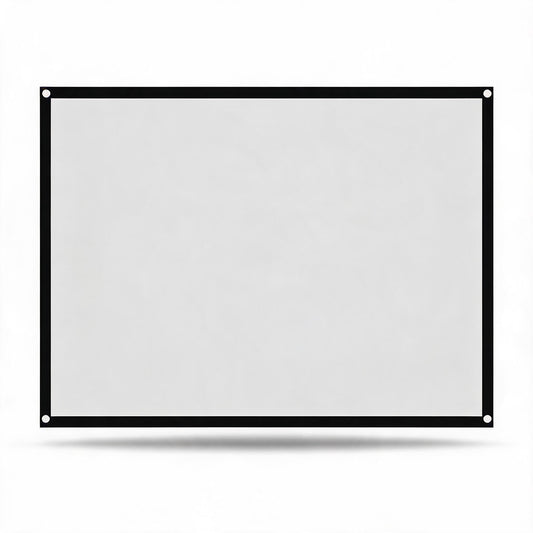 Zopsc Pantalla de portátil Pantalla de proyección de Cortina de de 60-100 Pulgadas portátil Plegable sin Pliegue en 4: 3, para películas(60 Pulgadas)