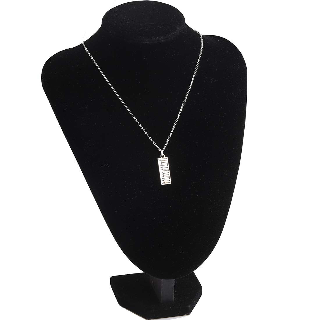CHOORO Llavero con colgante de teclado de piano con cremallera para pianista, profesor de piano, amantes de la música, Collar, 2*3