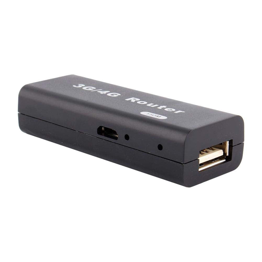 Lazmin Mini WiFi Router, USB Wireless Router, Portátil Mini 3G / 4G WiFi Router, 150 Mbps, Compatible con Todos los Sistemas operativos, Conecta y Reproduce (Negro)