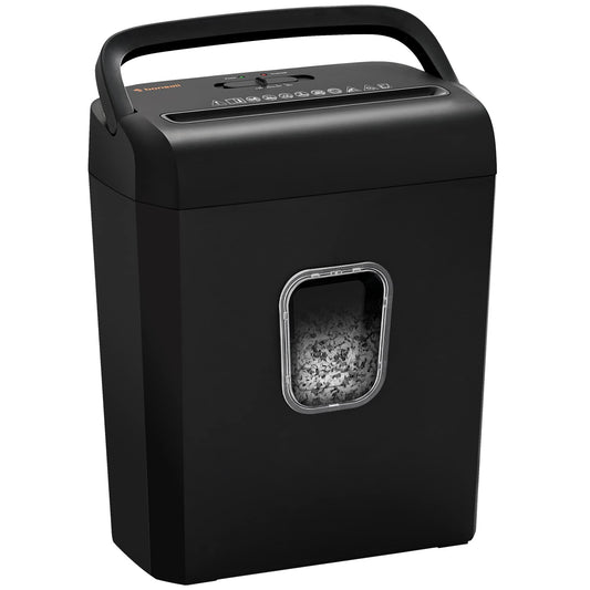 Trituradora de Papel Bonsaii Negra de Microcorte P-4 de Alta Seguridad para Oficina y Hogar