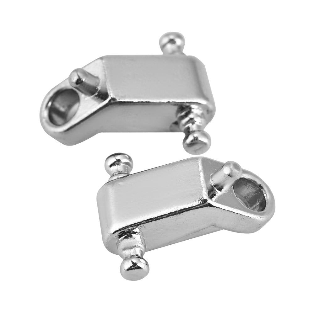 Alomejor Retenedor de Cuerda 2 Piezas Metal Guitarra Roller String Trees Guitarra el|ctrica Bass String Retainer en Cromo(Plata) Accesorios de Juego