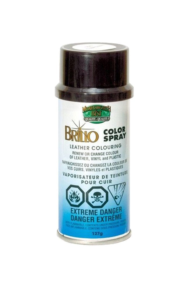 ( 006darkbrown) - Moneysworth & Best Brillo Nu-Life Leather/Vinyl/Plastic Colour Renew Spray 130ml,