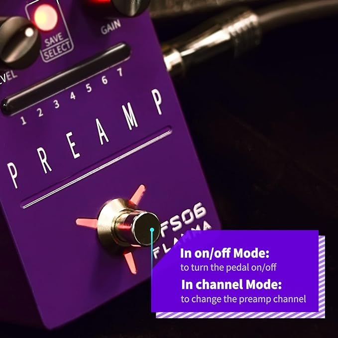 Pedal de Guitarra FLAMMA FS06 Estéreo de Modulación Múltiple con Efectos Almacenables