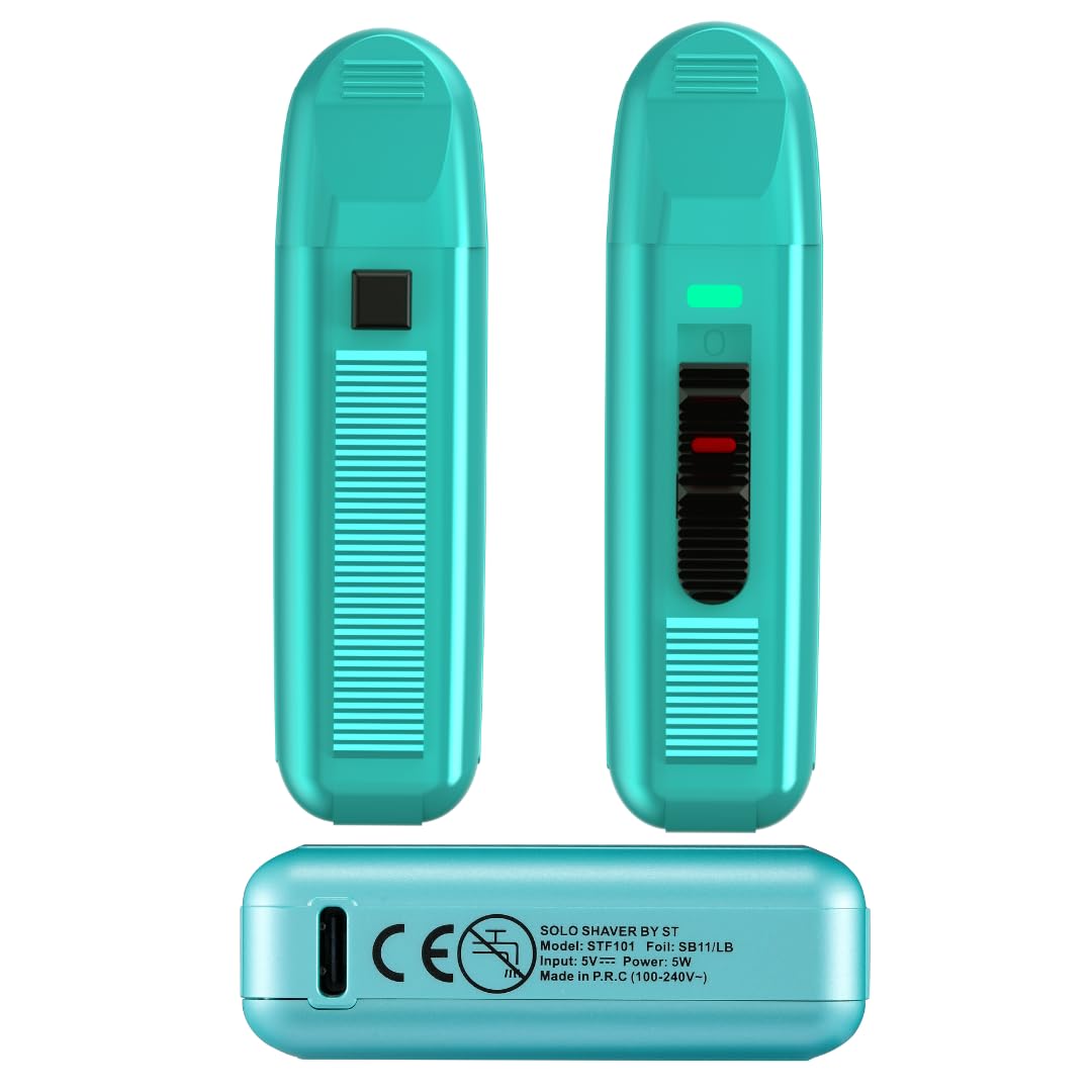 Supreme Trimmer Solo afeitadora de una sola lámina para bolsillo, tiempo de ejecución de 150 minutos, uso inalámbrico, potente mini maquinilla de afeitar de viaje USB-C para uso profesional y