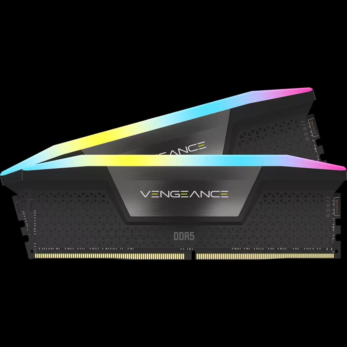 Corsair Vengeance RGB DDR5 RAM de 48 GB (2 x 24 GB) 6400 MHz CL36 Intel XMP iCUE Compatible con Memoria de computadora - Negro (CMH48GX5M2B6400C36)