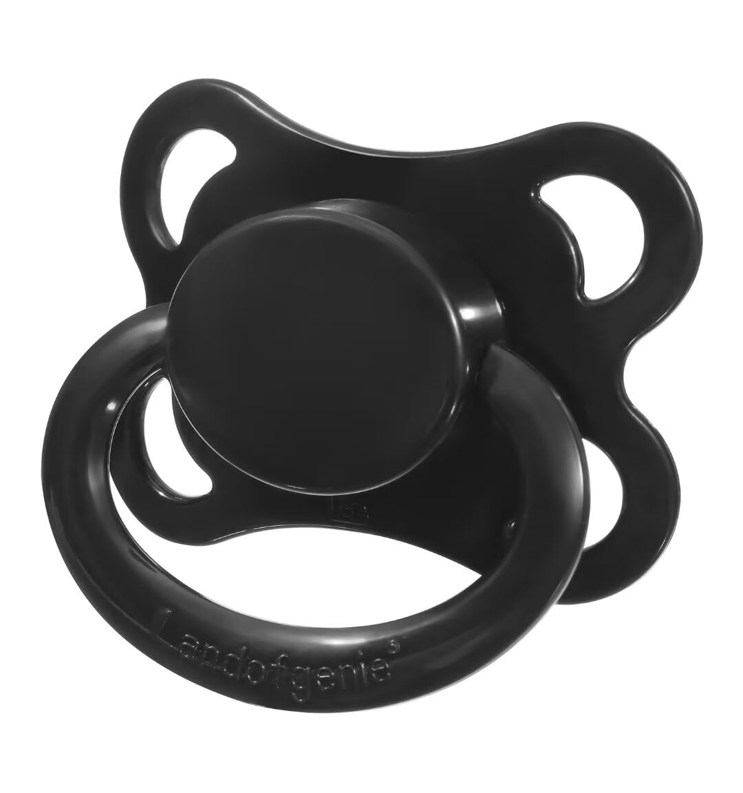 Landofgenie - Chupetes grandes para adultos, tamaño grande, con forma de luna, color negro