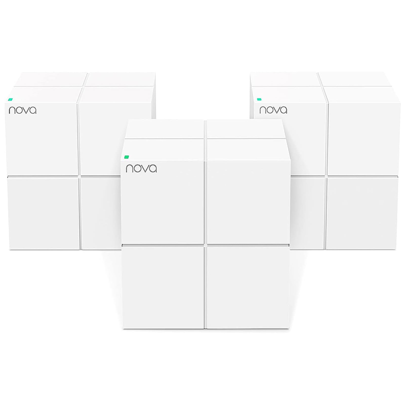 Tenda Nova WiFi Mesh System MW6 - Router WiFi de Malla AC1200, hasta 867 Mbps en 5 GHz, Cubre hasta 500m2, Red de Malla de Doble Banda Gigabit para 90 Dispositivos, Funciona con Alexa, 3-Pack