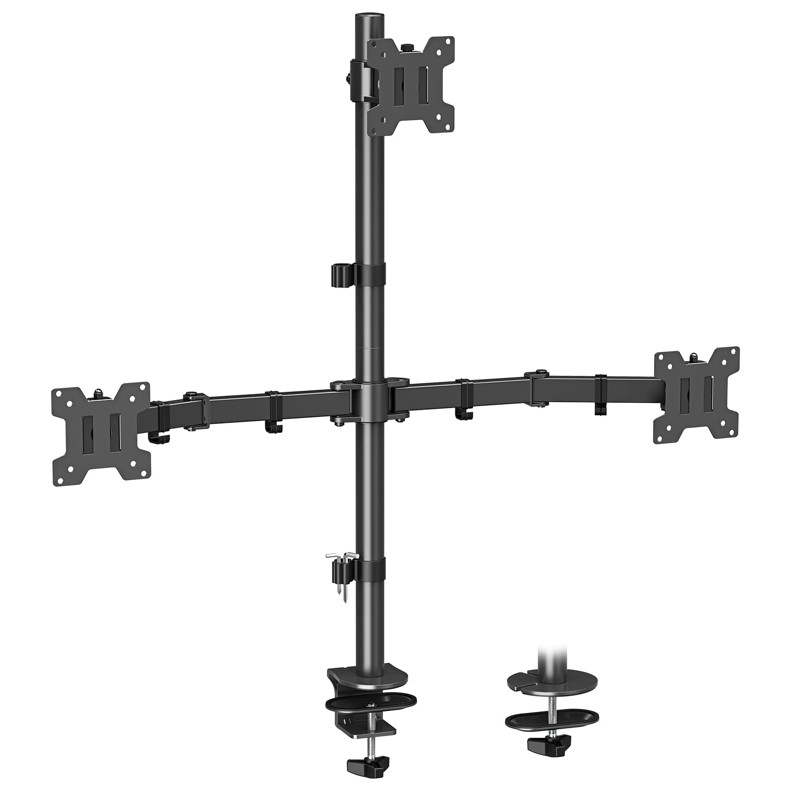 Soporte para Monitor Triple MOUNT PRO Negro Ajustable con Montaje VESA de Mesa
