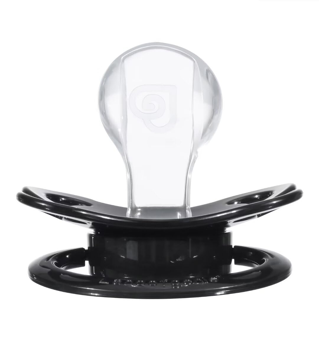 Landofgenie - Chupetes grandes para adultos, tamaño grande, con forma de luna, color negro