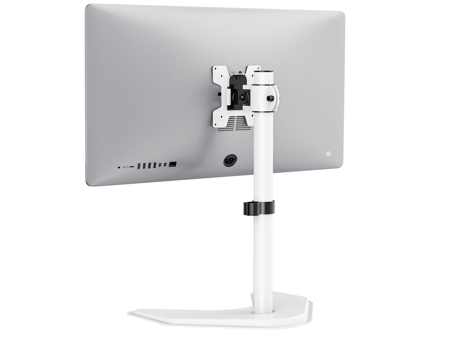 Soporte para Monitor WALI Blanco con Inclinación y Ajuste de Altura
