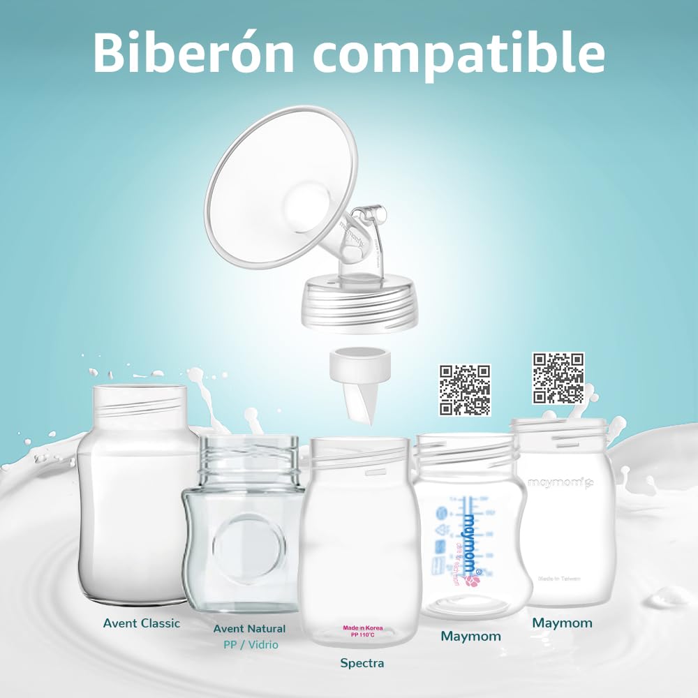 Pieza de bomba Maymom de cuello ancho para S1/S2; incluye Embudo de boca ancha; repuesto no original; reemplaza el protector de 30 mm de dos Embudos de Spectra.