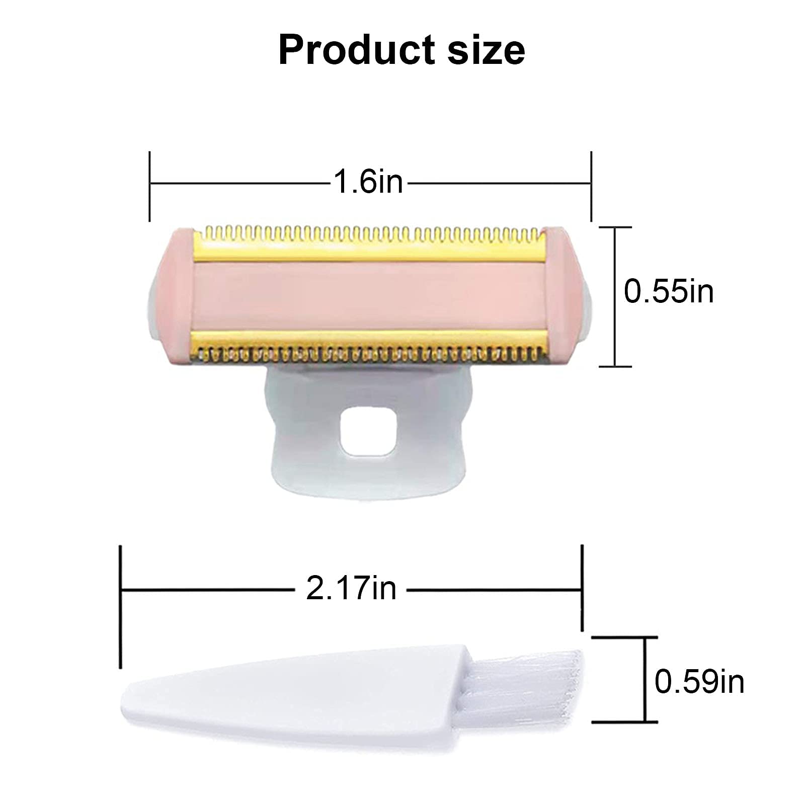 Cabezales de repuesto para afeitadora Body Ladies compatibles con Finishing Touch Flawless Body Recargable para Mujeres Incluye 2 cepillos de limpieza (4 piezas)