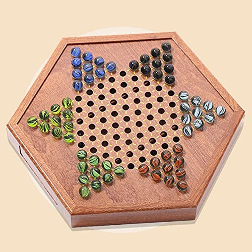 Juego de Damas Chinas de Madera Zwbfu con cajón de almacenamiento para niños y adultos