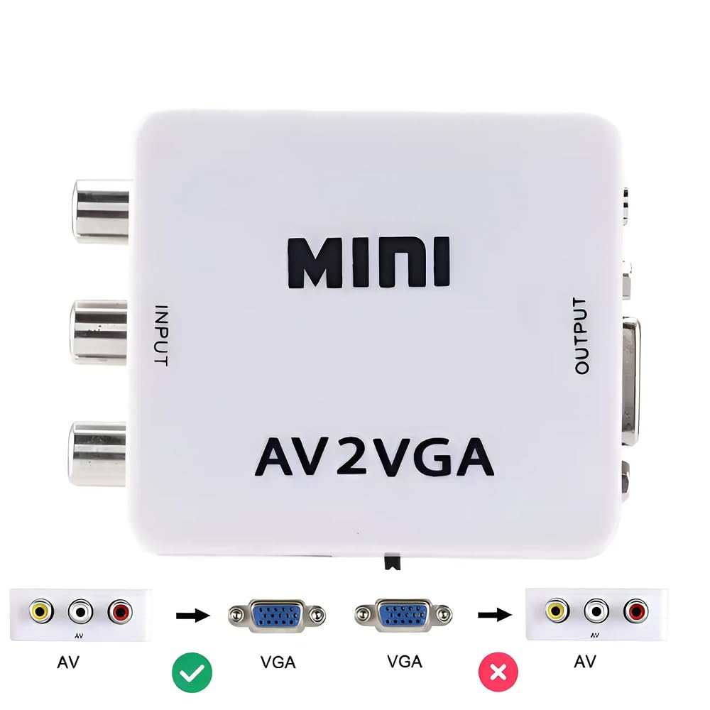 Adaptador RCA AV a VGA, Convertidor RCA AV a VGA