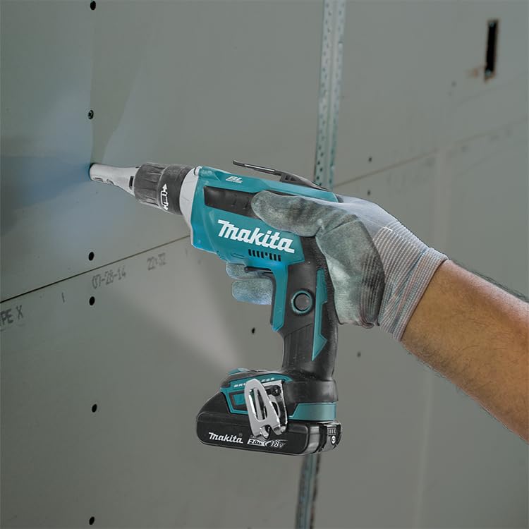 Makita DFS452Z Kit de destornillador de pared de yeso inalámbrico de 1/4 pulgadas con motor sin escobillas