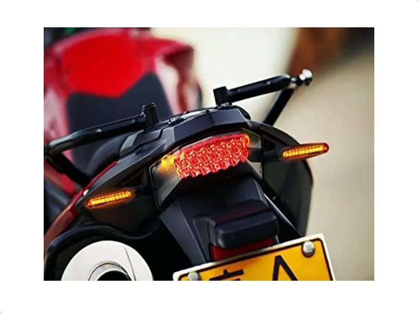 Direccionales Led Motocicleta Moto Secuencial Indicador Intermitente Luces 4pz (Blanco)