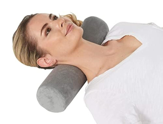 AllSett Health - Almohada de Espuma viscoelástica para Cuello Cervical, Refuerzo, Soporte de Cuello Redondo para Dormir | Almohada para Cama, piernas, Espalda y Yoga