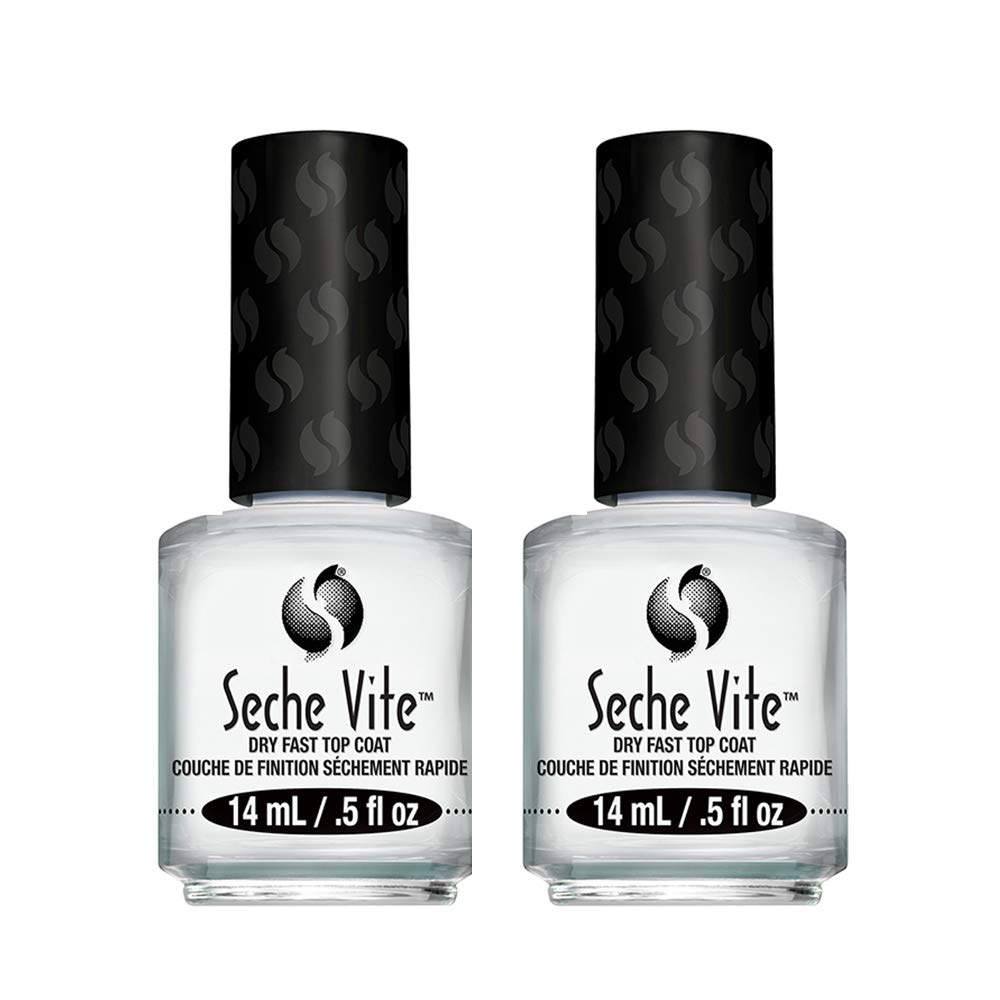 Seche Vite Dry Fast Top Coat Boxed 0.5oz (2 Pack) by Seche