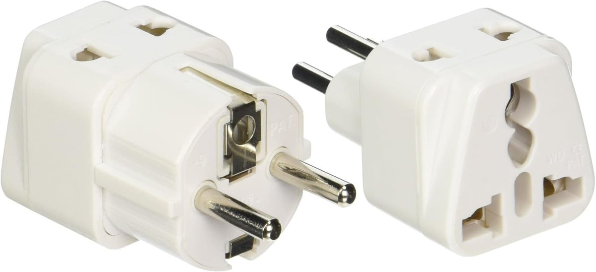 Adaptador Universal Ckitze 2 en 1 Tipo E/F Grounded Double-Pack