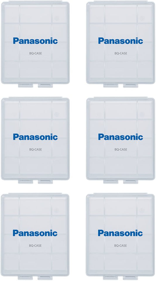 Cajas de Almacenamiento de Batería Panasonic Eneloop Blanco Capacidad 4AA o 5AAA, Paquete de 6