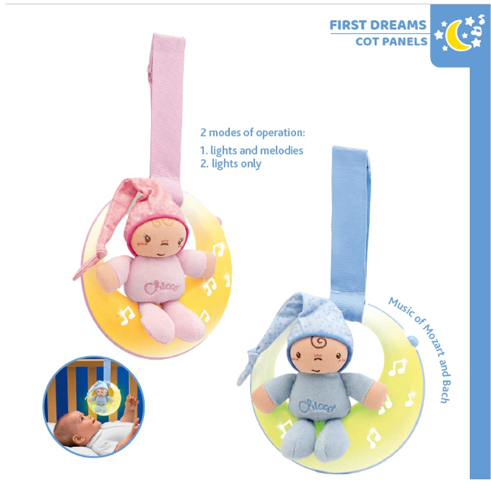 Chicco First Dreams Good Night Moon Panel para Camita, Color Rosa