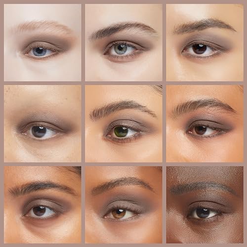 Palladio Barra de sombra de ojos impermeable con esponja mezcladora, aplicación duradera y sin esfuerzo, Matte Mocha