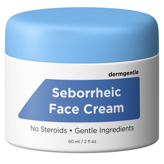 Dermgentle- Crema facial seborreica: alivia la dermatitis seborreica con aceite MCT y escualano: crema facial hidratante