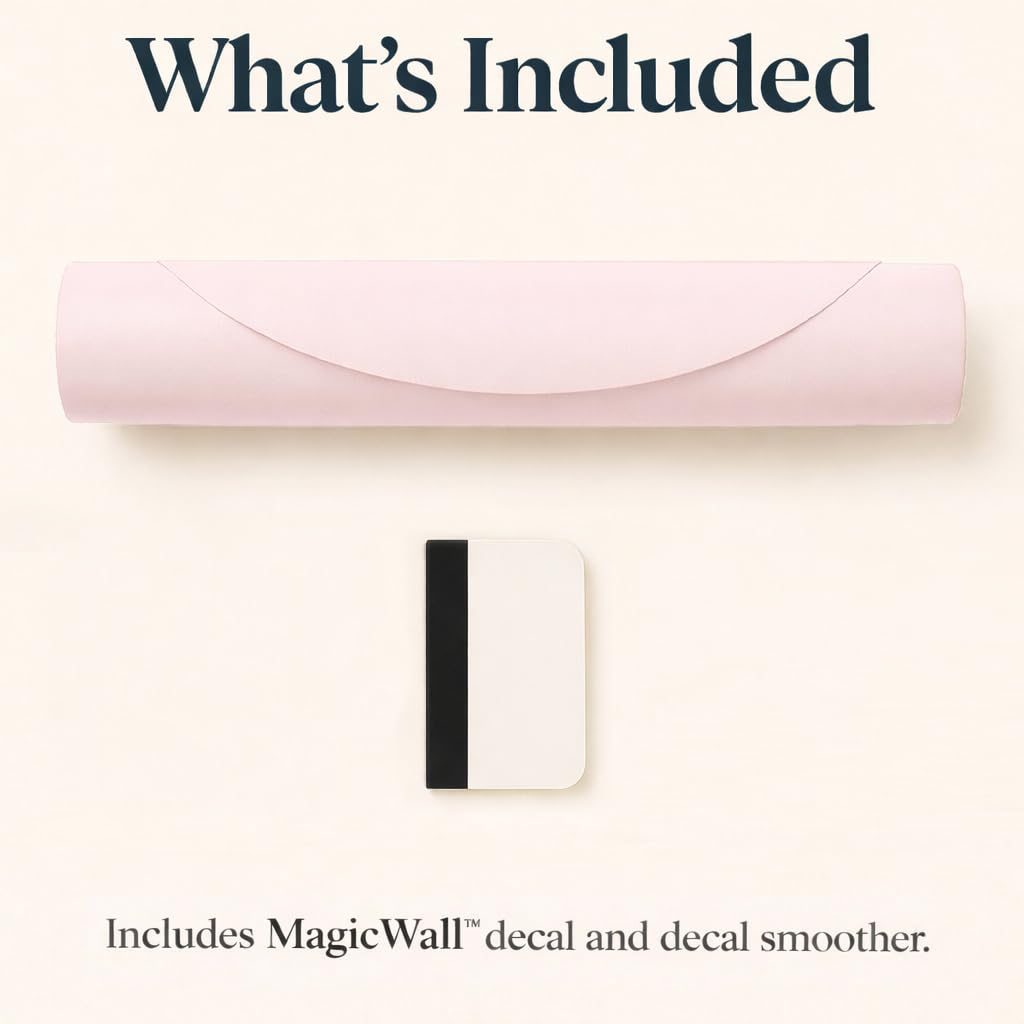 Orelle MagicWall - Adhesivo magnético para pared de arco, reposicionable y apto para inquilinos, pizarra magnética para pared de despegar y pegar, esencial para sala de juegos, incluye tiza y soporte