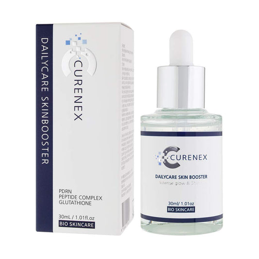 CURENEX- Curenex Daily Care Skinbooster es un potente concentrado de suero que aprovecha el poder del ADN de salmón para revitalizar tu piel.