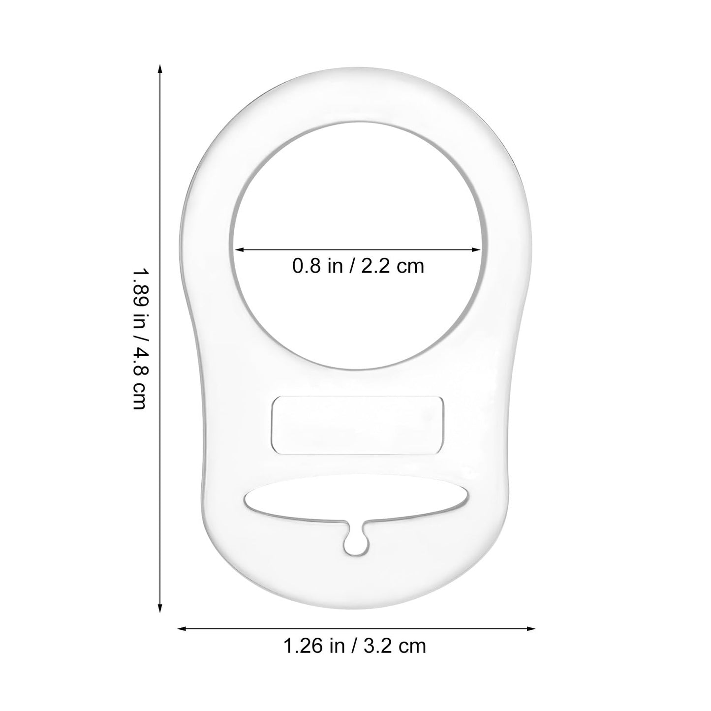 FENICAL - 10 anillos adaptadores de silicona para chupete y clip compatibles con MAM (suave y transparente)