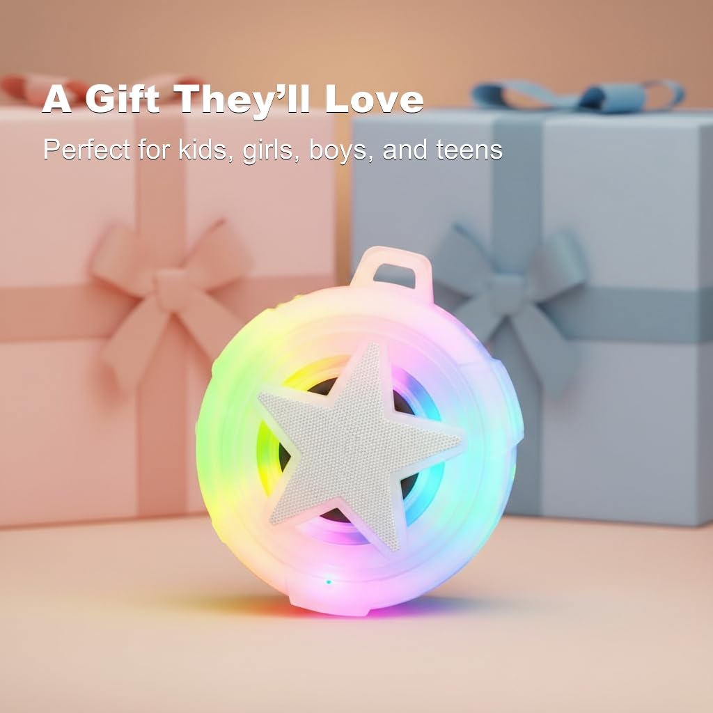 EBODA - Altavoz de ducha Bluetooth IP67 impermeable portátil, flotante, tarjeta TF, pequeño altavoz al aire última intervensión con luz LED para bicicleta, playa, tabla de remo, kayak, regalos para