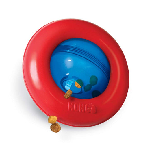 Kong Interactive Gyro Toy, color Rojo con Azul, Grande