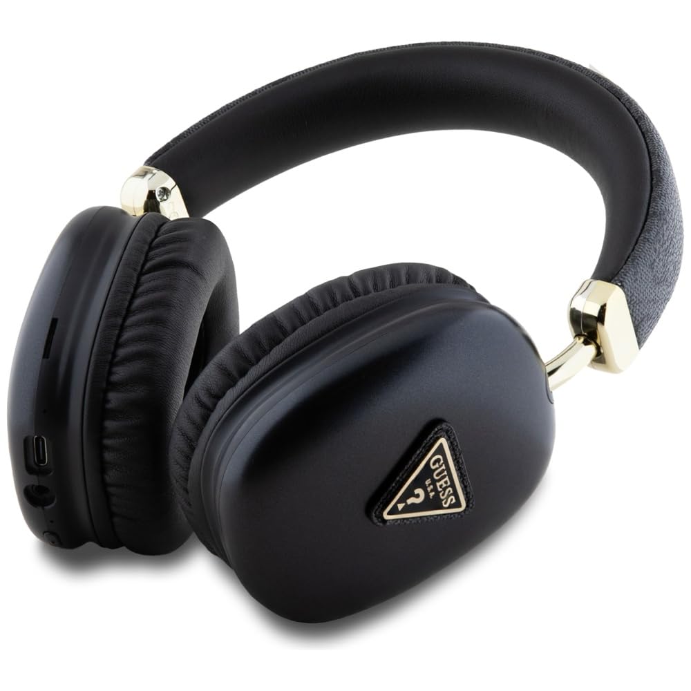 Auriculares CG Mobile Guess Negro Logo Triángulo Dorado BT 4G