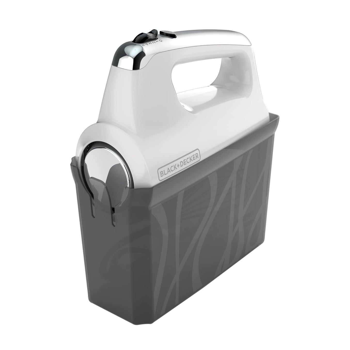 Black+Decker Batidora de mano con diseño único aspas en espiral color blanco MX600W-LA