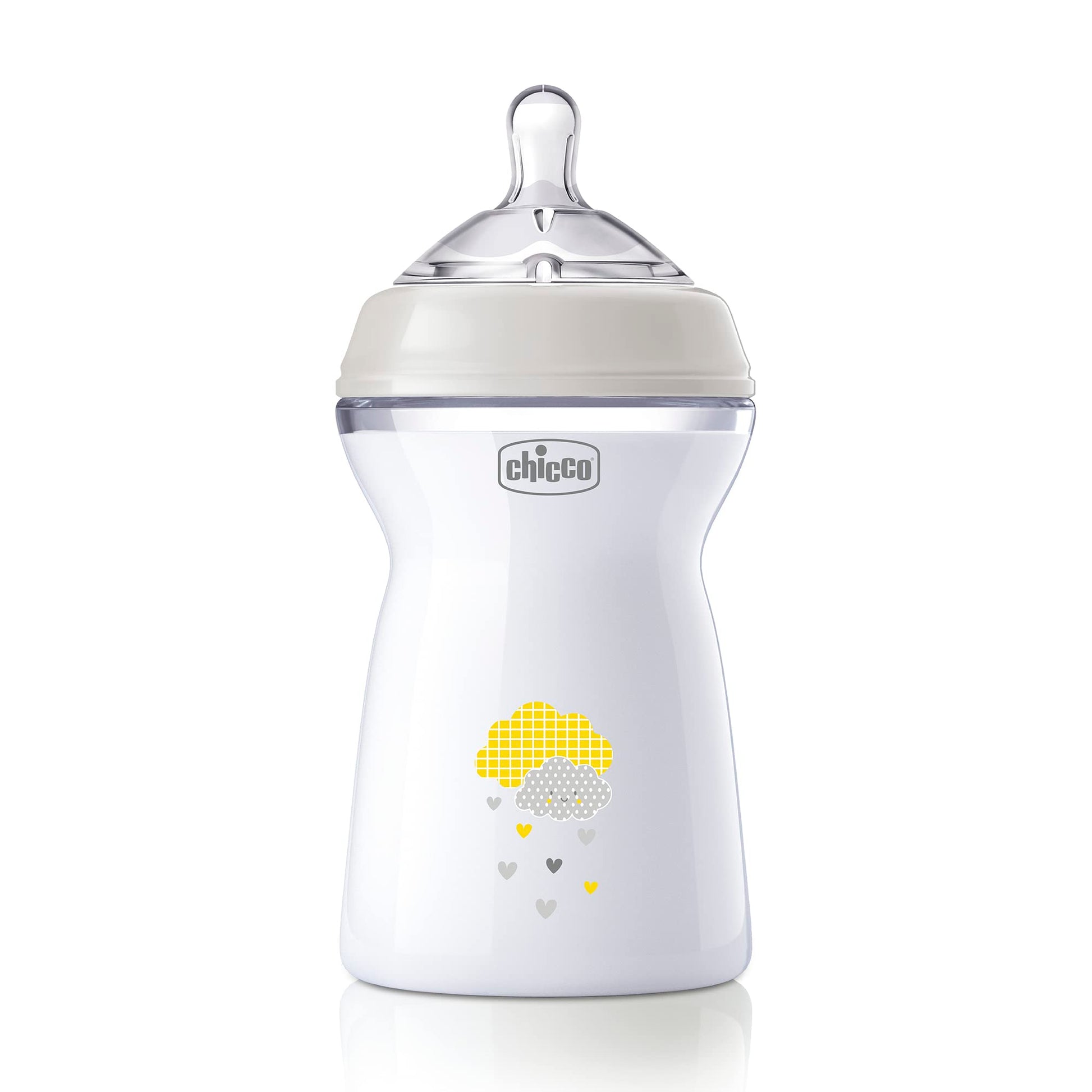 CHICCO, Biberón Natural Feeling, Color Blanco, 330 ml