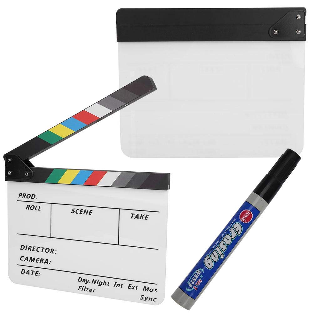Claqueta de Cine de Acrílico para TV con Bolígrafo PAV1