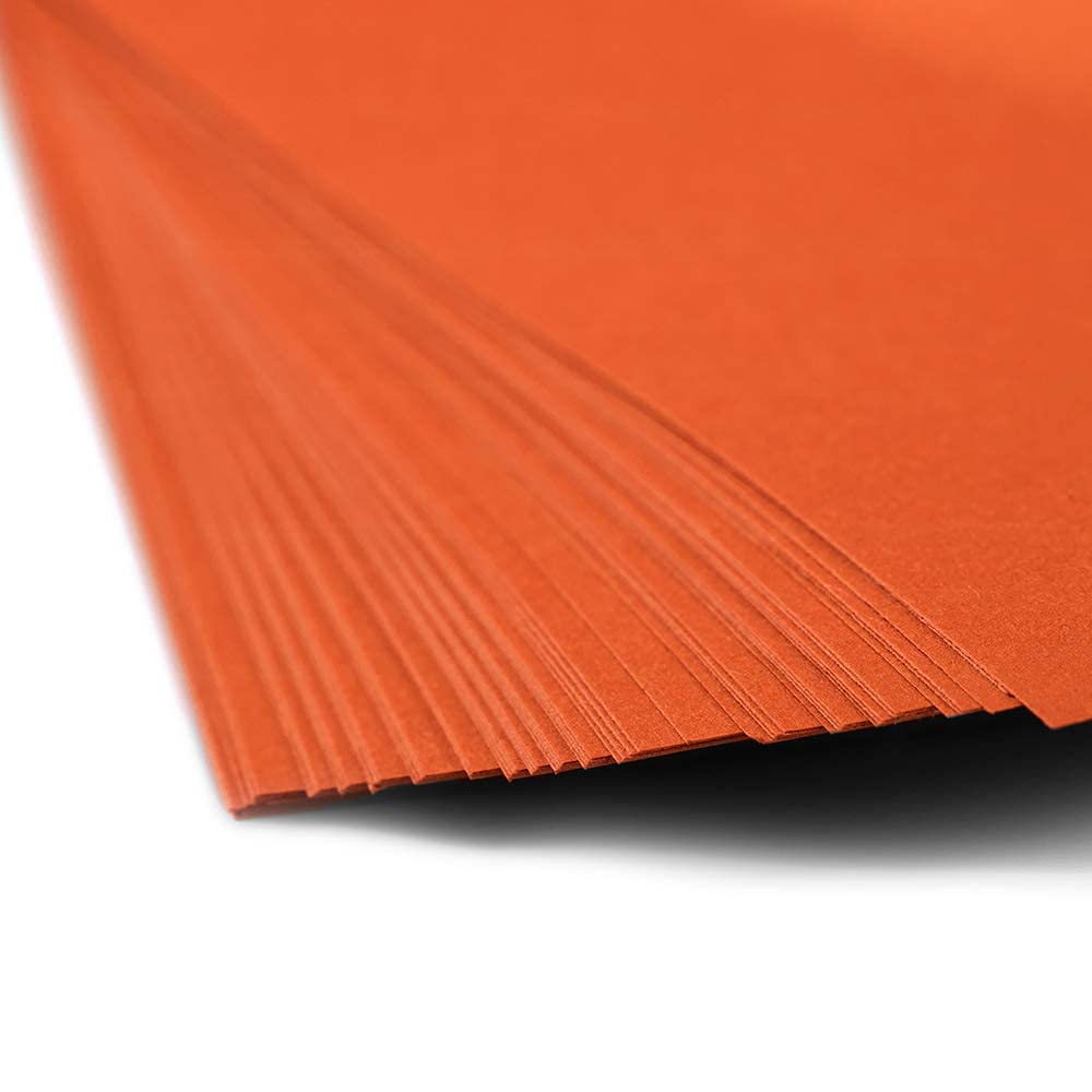 JAM PAPER Papel de color de 25 libras, 90 g/m², 8,5 x 11 pulgadas, reciclado naranja, 50 hojas por paquete